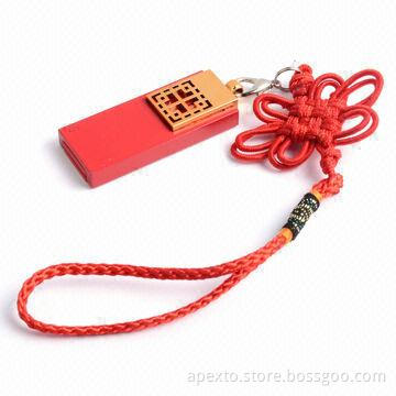 USB Flash Drive, China Material with High Art, Supports Plug-and-play Function